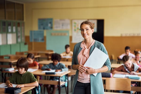 teacher in classroom